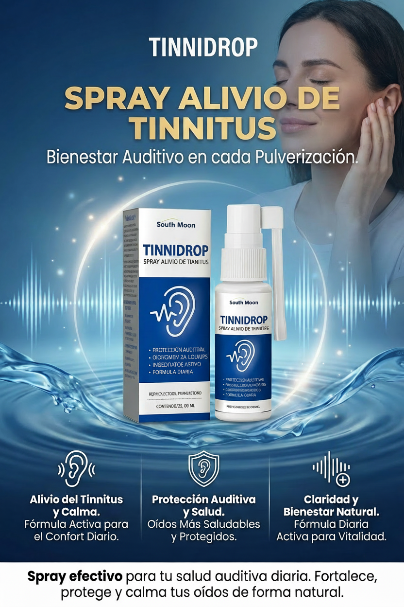 TinniDrop – Spray para Alivio del Tinnitus y Bienestar Auditivo (25 ml)