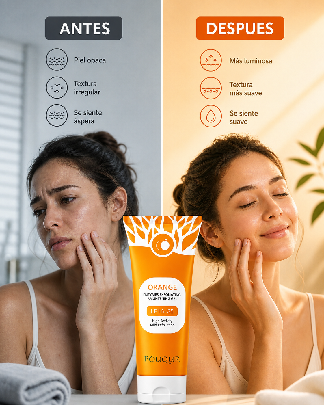 ORANGE - Gel exfoliante facial hidratante (100g)