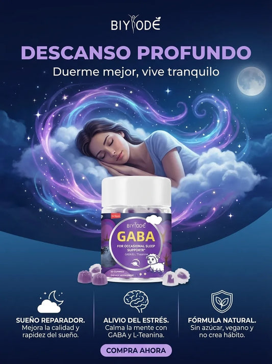 GABA™ Deep Sleep – Gomitas de Apoyo al Sueño, Relajación y Calma Mental (60 gomitas)
