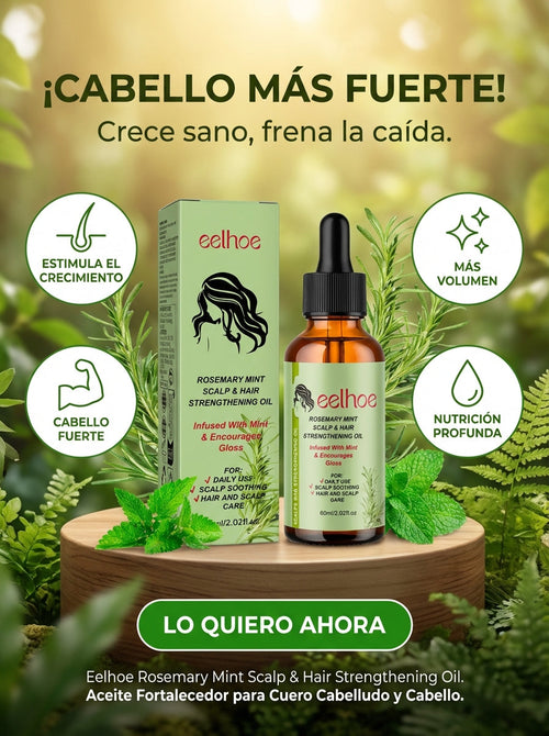 Rosemary Mint – Aceite Fortalecedor de Romero y Menta para el Cuero Cabelludo y el Cabello (60 ml)