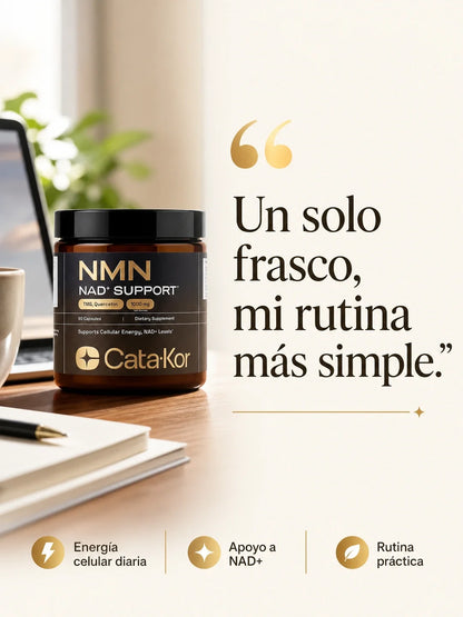 CataKor - NMN con Quercetina, Resveratrol y TMG para Apoyo de NAD+ y Energía Celular (60 cápsulas)