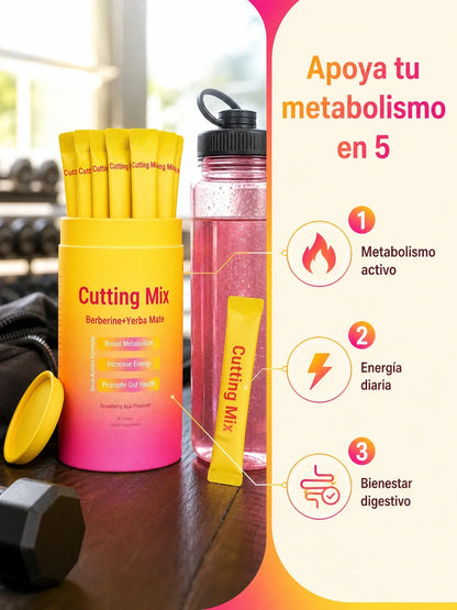 Cutting Mix Berberine + Yerba Mate - Acelera el metabolismo, Aumenta la energía y Favorece la salud intestinal