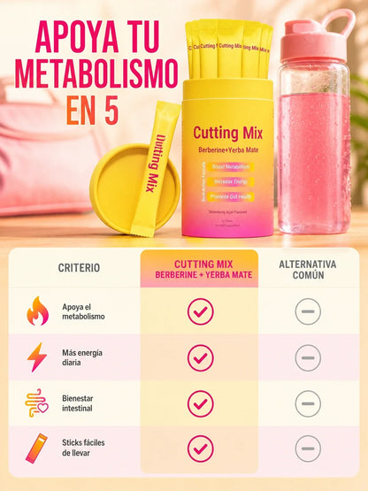 Cutting Mix Berberine + Yerba Mate - Acelera el metabolismo, Aumenta la energía y Favorece la salud intestinal
