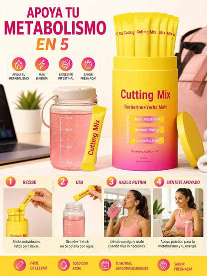 Cutting Mix Berberine + Yerba Mate - Acelera el metabolismo, Aumenta la energía y Favorece la salud intestinal