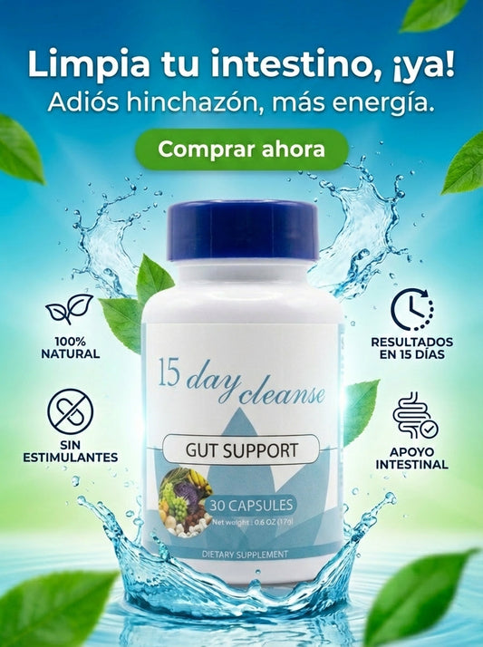 15 Day Cleanse – Soporte Intestinal y de Colon (30 Cápsulas)